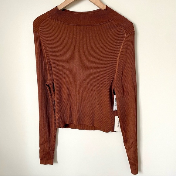 Aritzia Babaton Imprint Sweater Brown 2XL NWT - Picture 4 of 8